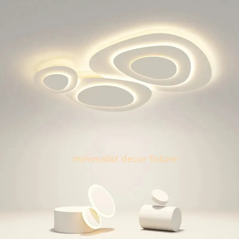 2025 Nordic Living Room Ceiling Lights White for Bedroom Hall Loft Ceiling Lamp Minimalist Decor Indoor Lighting Lusters Fixture