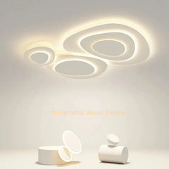 2025 Nordic Living Room Ceiling Lights White for Bedroom Hall Loft Ceiling Lamp Minimalist Decor Indoor Lighting Lusters Fixture
