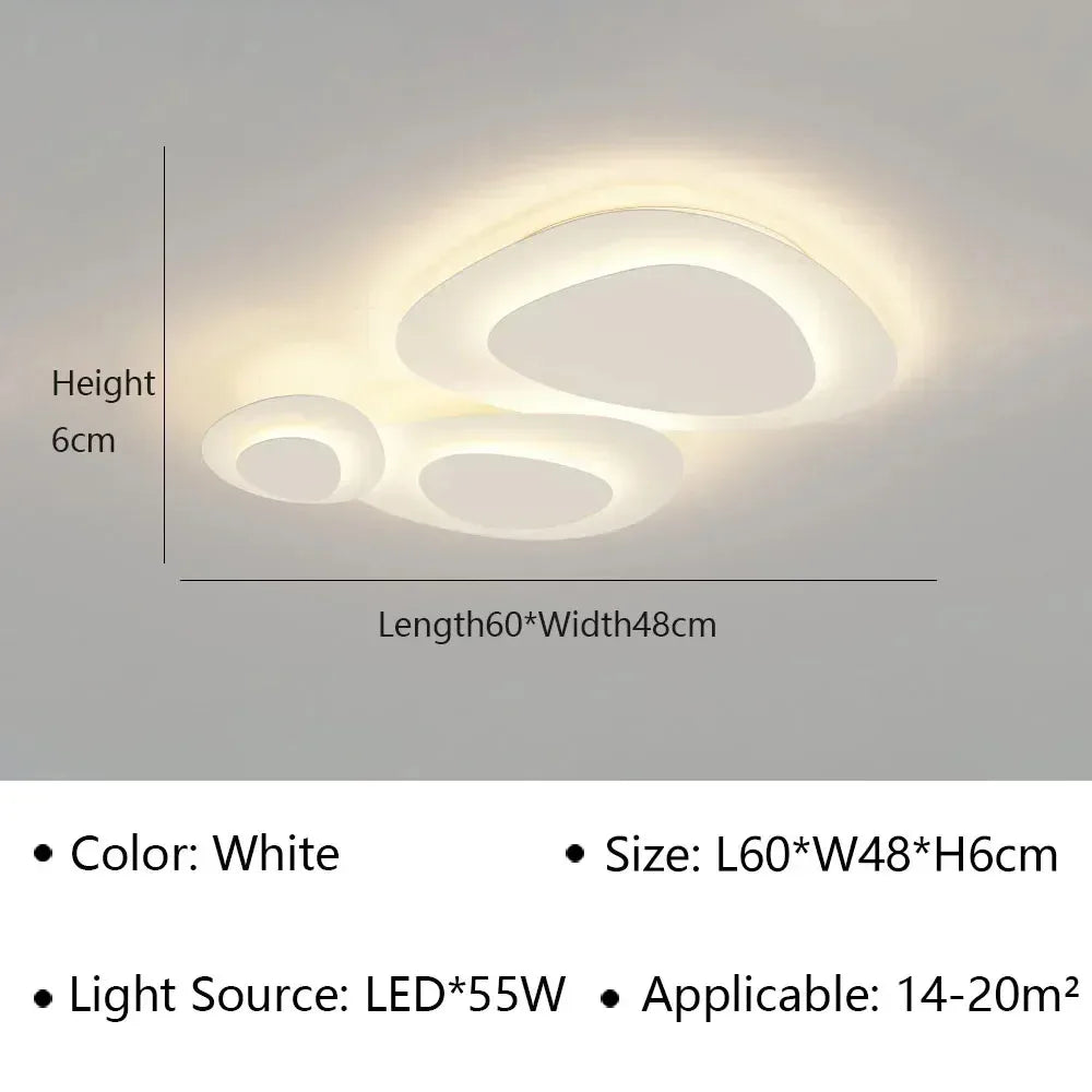 2025 Nordic Living Room Ceiling Lights White for Bedroom Hall Loft Ceiling Lamp Minimalist Decor Indoor Lighting Lusters Fixture